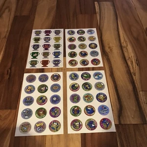 VTG 90’s Highlights Children Holographic Shiny Stickers 4 Sheets 60 Encourage - Picture 1 of 8