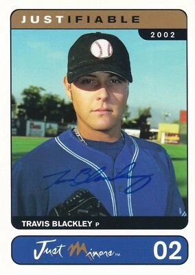 2002 Just Minors TRAVIS BLACKLEY #2 Justifiable Auto #229/400 Seattle Mariners - Image 1 of 2