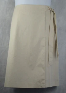 Alfani Women's Side-Tie Faux-Wrap Knee-Length Skirt, Oatmeal Beige, Size 12 - Picture 1 of 2
