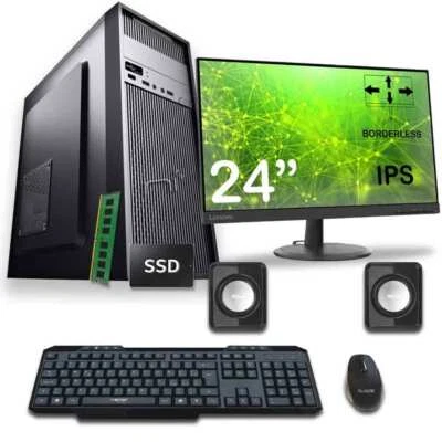 Computer completo 8gb ram ssd 1tb monitor mouse tastiera altoparlanti inclusi - Immagine 1 di 4