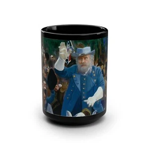 Gettysburg General Lee Painting Black Mug 15oz Coffee Cup Civil War Battle 1963 - Picture 1 of 7