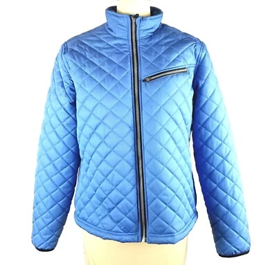 Chaqueta corta acolchada ligera azul mediana Style & Co Sport para mujer  Foto 1 de 4