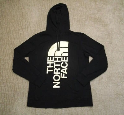 Sudadera con Capucha North Face Mujer Grande Negra Dorada Sudadera Grande Gráfico Logo Pullover Foto 1 de 4