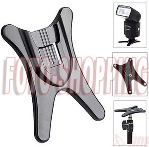 BASE SUPPORTO SLITTA FLASH 1/4 ZOCCOLO AC-21 AS-19 ADATTO PER NIKON CANON 580EX - Zdjęcie 1 z 1