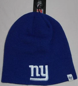 NEW YORK GIANTS '47 BRAND WINTER KNIT HAT YOUTH KIDS 8-20 BEANIE NWT BLUE - Picture 1 of 1