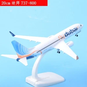 20cm Diecast Alloy Dubai Boeing 737-800 Model Display Airplane Collectible Toy - Picture 1 of 8