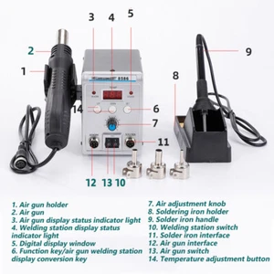 220V/110V Soldering Heat Air Gun 8586 700W BGA Rework For SMD SMT Solder Station - Picture 1 of 10