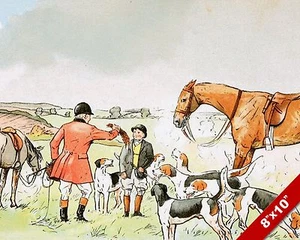 LA COLA DE ZORRO CAZA CABALLO CAZA DE ZORRO CAZA ARTE PINTURA IMPRESIÓN LIENZO REAL - Imagen 1 de 1