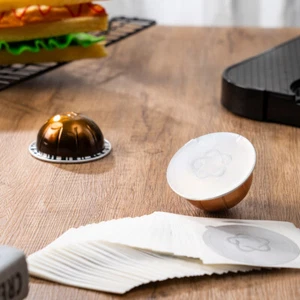 300 tapas de papel de aluminio para Nespresso Vertuoline cápsula de café pegatina cubierta de sello - Imagen 1 de 9