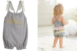 Mud Pie Dream in Glitter Darling Ruffle Bubble 6-9 Months - Picture 1 of 6