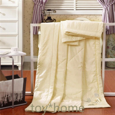 Natural/Mulberry Silk Comforter for Full Size Duvet/Blanket/Quilt Beige Filler - Image 1 of 4