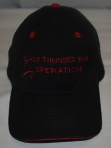 Sombrero/Gorra Black Thunder Mine Operations (Carbón) Correa Trasera Negro Hecho en Taiwán - Imagen 1 de 7