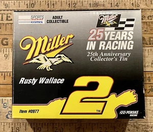 Rusty Wallace #2 25th Anniversary Ford Thunderbird Collector Tin W/2 1:64 Cars - Picture 1 of 6