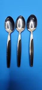 Mar-Crest EBONY ELEGANCE Oval Place Soup Spoons Set of 3 - Picture 1 of 1