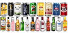 Beer & Spirits Stickers Decal Man Cave Bar Fridge VB Vodka Rum Whiskey Gin Bundy