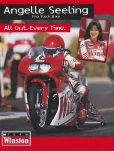2000 Angelle Seeling Team Winston Suzuki Pro Lager Motorrad NHRA Hero Card - Bild 1 von 2