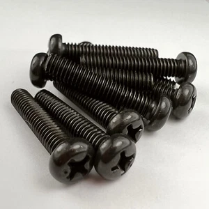 25 m4x20 Black JIS Pan Head Screws for Carburetor Clamps MADE IN JAPAN - Picture 1 of 7