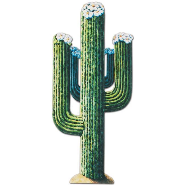 BEISTLE Jointed 4-Foot Cactus Paper 51" Desert Western Wild West Ranch Wall Decoration