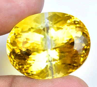 Natürlich Große Größe Zweifarbig (Gelb) Turmalin 48.45 Karat Ovaler Zertifiziert - Bild 1 von 4