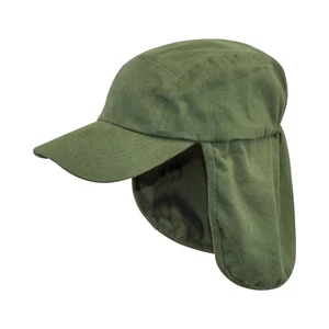 Faded Legionnaires Hat Sun Hat Kepi Neck Flap Summer Cotton Peaked Olive  - Picture 1 of 3