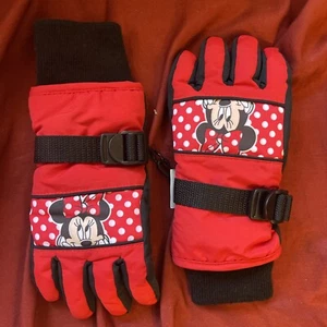 Disney Minnie Mouse Youth Kids S/M Ski Gloves 3M Thinsulate Mint Condition - Picture 1 of 5