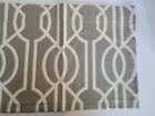 NEW Grey Taupe Geometric Lattice Print VALANCE Curtain 50"x 16"