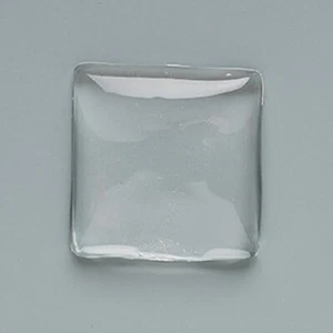 4 Clear 25x25mm SQUARE Glass Picture Pebbles that Magnifies Images * - Picture 1 of 1