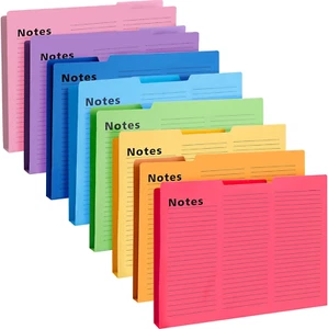 16PCS Colored Tab File Folders Letter Size Lined File Folders 1/3 Cut Tab File  - Picture 1 of 12