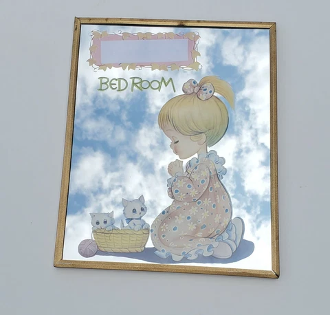 Vintage Girls Room Mirror Cover