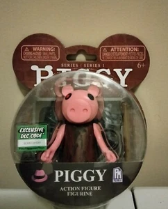 *NEW* ROBLOX "PIGGY"  Series 1 Action Figure With Bat And Exclusive DLC Code - Picture 1 of 4