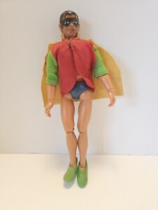 Vintage Mego Corp Hong Kong jointed ROBIN Action Figure with Cape No Pants