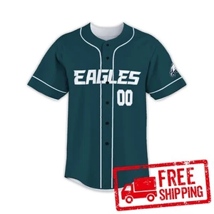 Custom Personalized, Philadelphia Team Eagless Shirt #1, BaseBall Shirt, S-5XL - Picture 1 of 4
