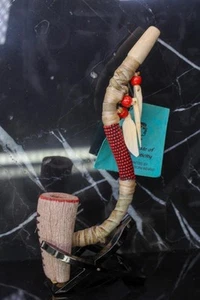 Navajo M PINO Shorty Carved Peace Pipe- no Stand Certificate athentic - Picture 1 of 6