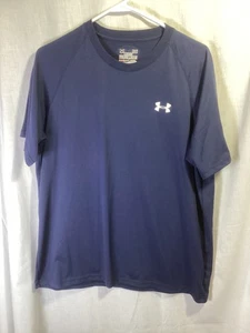 T-shirt Under Armour HeatGear blu grande in poliestere - Foto 1 di 4