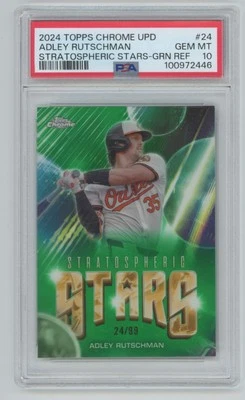 2024 Topps Chrome Update Stratospheric Stars psa10 Adley Rutschman 24/99 - Image 1 of 2