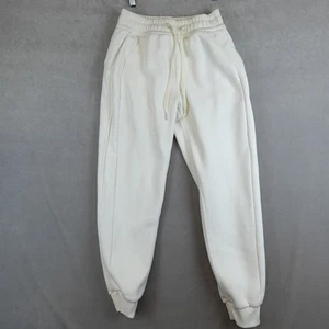 Lululemon Scuba Joggers White High Rise Drawstring Womens Size 8? Track Pants - Picture 1 of 10