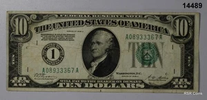 1928 A $10 FRN GOLD CLAUSE NUMERIC 1 #14489 - Picture 1 of 2
