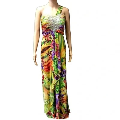 Amazing Cache One Shoulder orchid vibrant for Prom cocktail formal y2k vintage - Image 1 of 4