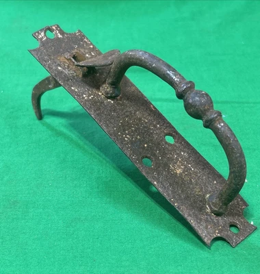 19thC Norfolk большой палец защелка двери ручки старый Мэн оборудование, 6 3/4 «x 1 1/2» - Изображение 1 из 4