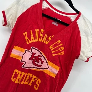 Kansas City Chiefs NFL Team Apparel Womens medium Raglan T-Shirt - Picture 1 of 5