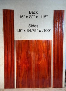Padauk Acoustic Guitar Back And Side Set -  Book Matched Guitar Tonewood Luthier - Picture 1 of 5