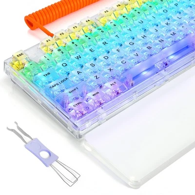 X75 PRO PC Transparent Wireless Hot Swappable Mechanical Keyboard with 2.4G/B... - Image 1 of 4