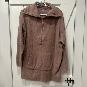 Suéter Barefoot Dreams para Mujer 2XL Media Cremallera Rosa Acogedor Elegante Pullover Túnica Sherpa - Imagen 1 de 8