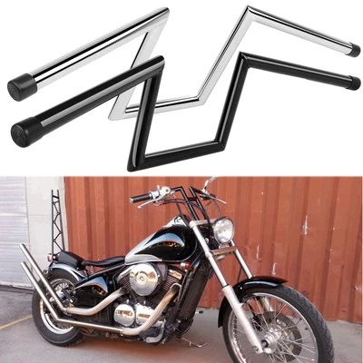 For Kawasaki Vulcan 650 S VN800 8" 10" Rise 1" Ape Hanger Handlebar Drag Z-Bar - Image 1 of 4