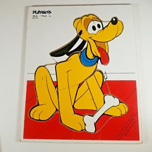 Playskool Wooden Puzzle Pluto Mickey Mouse’s Dog 7 Pieces 190-04 Vintage - Picture 1 of 8
