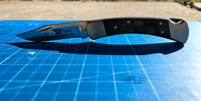 RARO 2019 BUCK KNIVES FIRST PROD RUN 1 DE 500 110 CUCHILLO DE CAZADOR PLEGABLE NOS Foto 1 de 4