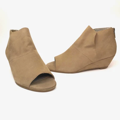 Eileen Fisher Ankle Bootie Peep Toe Wedge Comfort Size 6.5 Women's Duffy - Image 1 of 4