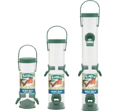 SUPA SEED FEEDER 2, 4 or 6 Port : Wild Garden Bird Feeding Tube bp Feed Holder  - Image 1 of 4