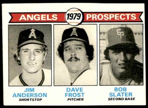 1979 Topps Angels Prospects - Jim Anderson/Dave Frost/Bob Slater RC California