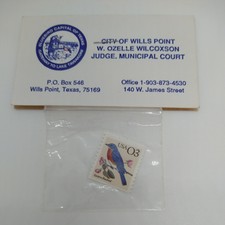Justice of the Peace Business Card Van Zandt County Wills Point Judge Stamp